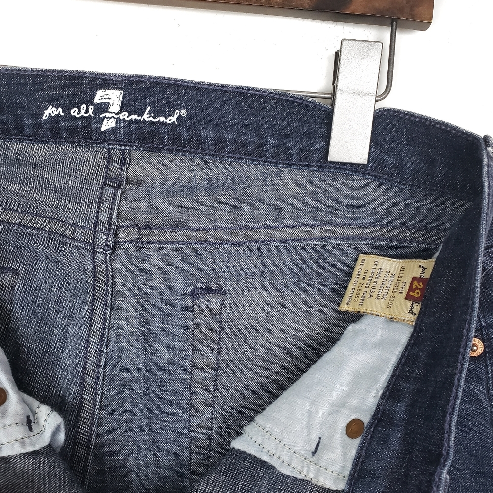 7 For All Mankind DOJO 7 Embroidered Med Wash Mid Rise Wide Leg Jeans Size: 29 - Picture 6 of 6